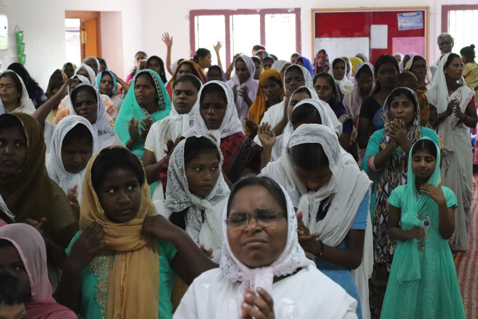 Indian ladies in church