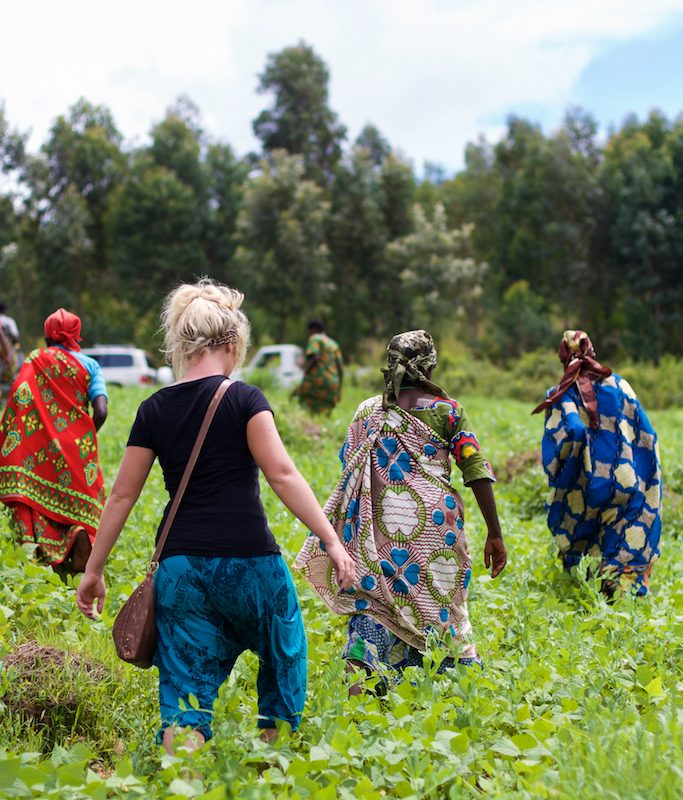 Brenda visiting a farming association in Rutana
