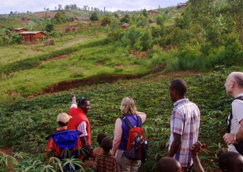 Tom and myself on a previous OCT visit to Burundi in January 2014 – Photo taken by Christian, a media expert who is always found behind the camera, not in front of it!